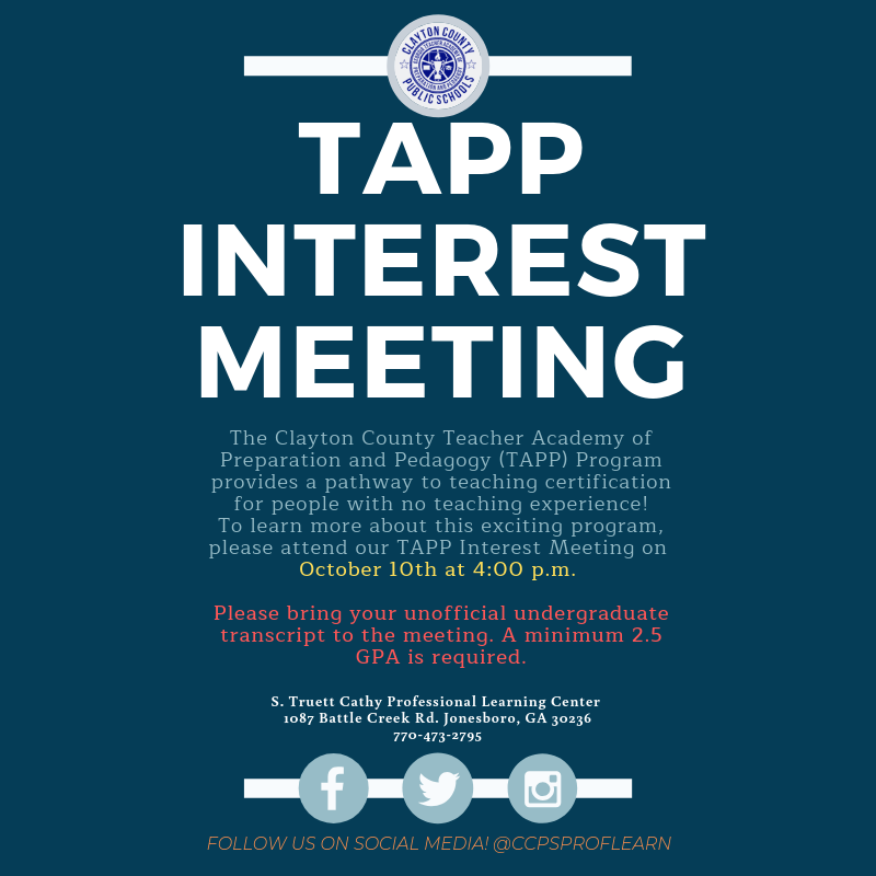 TAPP Interest Meeting October