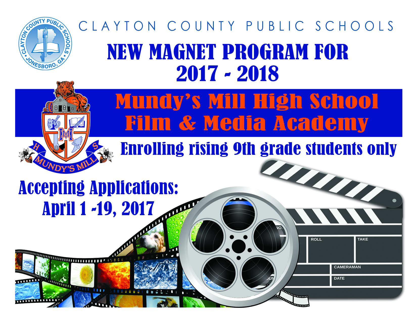 This is the image for the news article titled Mundy's Mill HS Film & Media Academy Magnet Applications Now Open